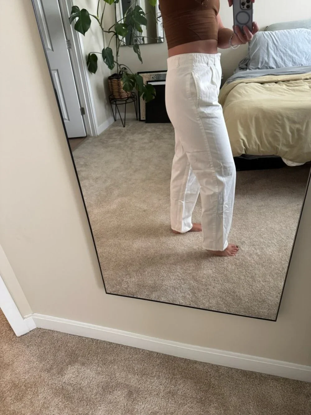 Vintage Brittania White Pleated Trousers Size 34